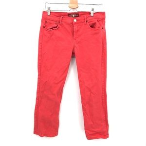 Lucky Brand Sweet'n Crop Jeans salmon red straight